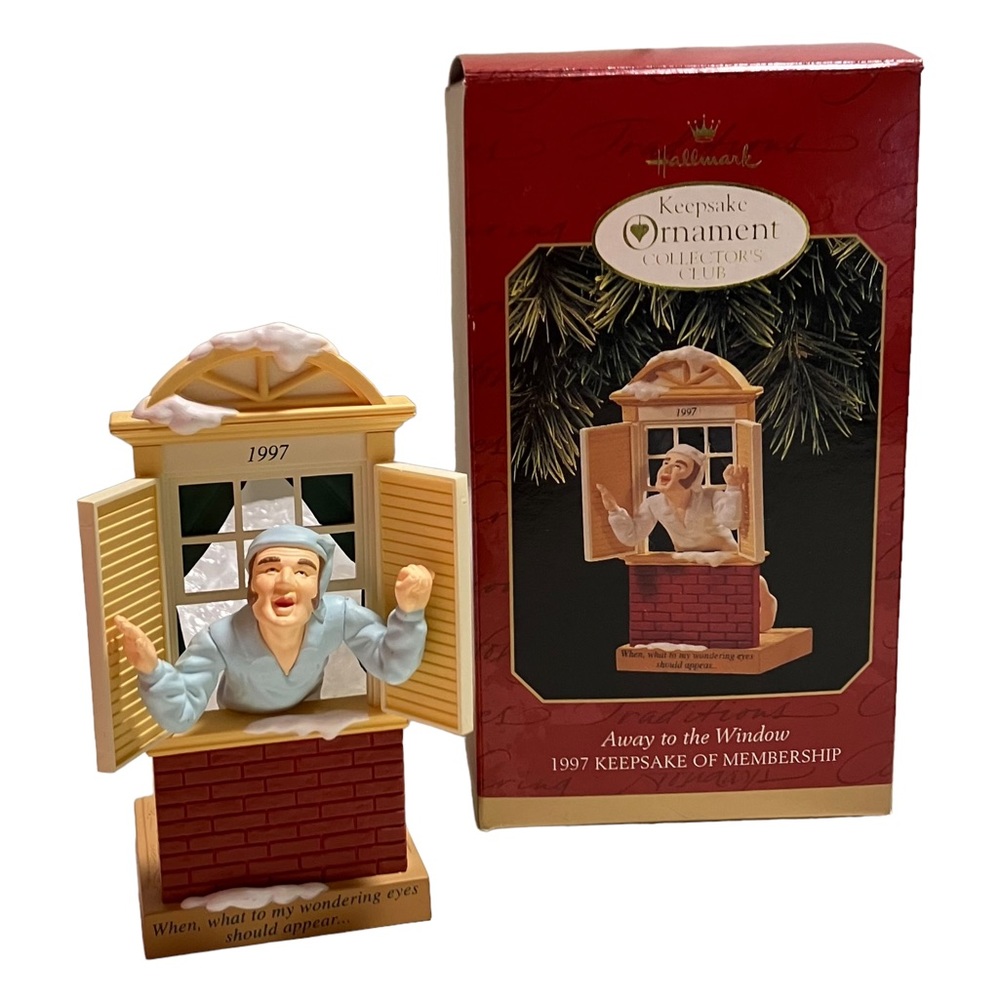 Hallmark Keepsake Christmas Ornament Collector's Club 1997 Away To The Window